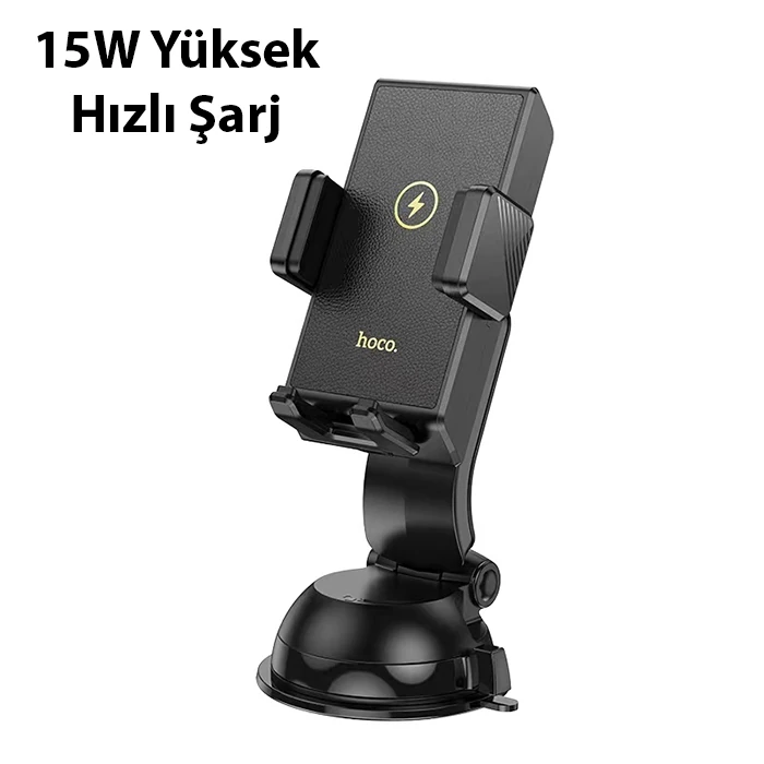 Hoco HW22 Torpido Üstü Wireless Kablosuz Şarj Araç Telefon Tutucu-(5775)