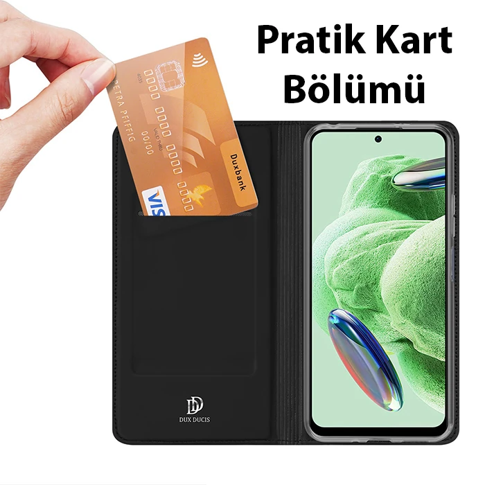 Dux Ducis Xiaomi Poco X5 5G Kılıf Skin Pro Series Flip Cover Kapaklı Kılıf-(5775)