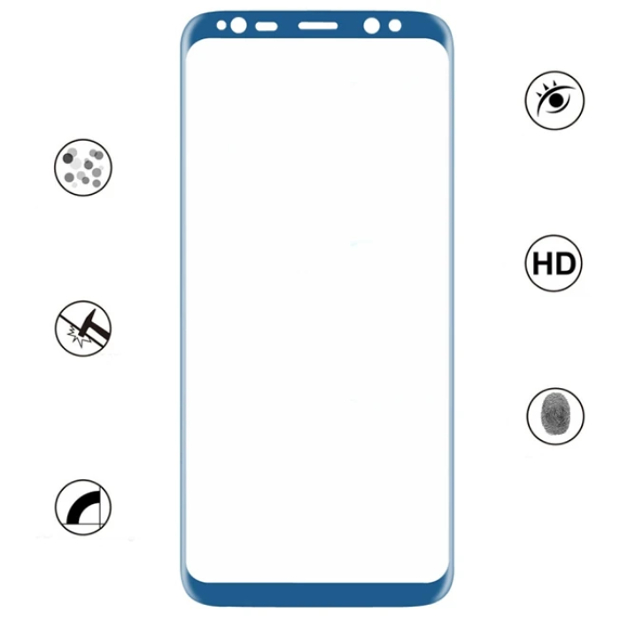 Ally Samsung Galaxy S8 İçin Kavisli Full Ön Arka Cam  Koruyucu-(5775)