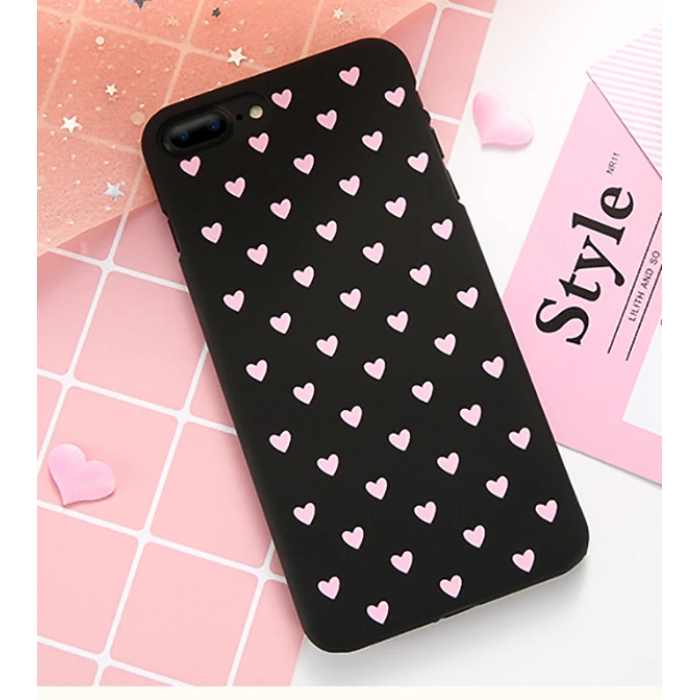 iPhone SE3-SE2 İPhone 8-7 Kılıf Çoklu Kalp Premium Pc Kılıf-(5775)