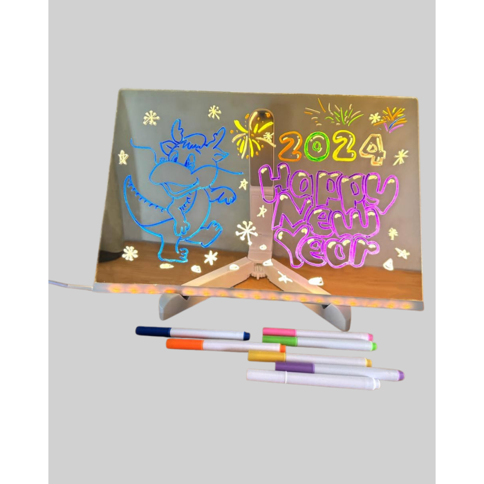 USB Bağlantılı LED Akrilik Çizim ve Not Tahtası