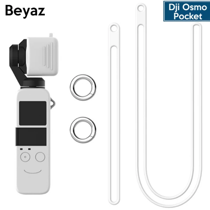 Ally Dji Osmo Pocket Koruyucu Silikon Kılıf+El Ve Boyun Strap Askısı-(5775)