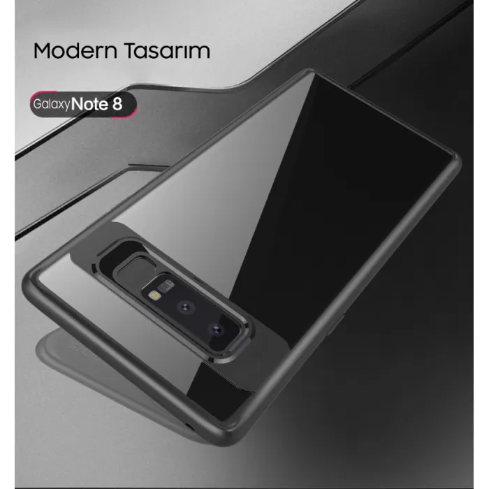 Ally Galaxy Note 8 Darbeya Dayanıklı Şeffaf Silikon Kılıf-(5775)