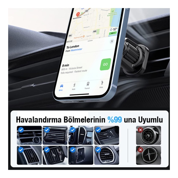ALLY ML-223 MagSafe Araç İçi Telefon Tutucu-(5775)