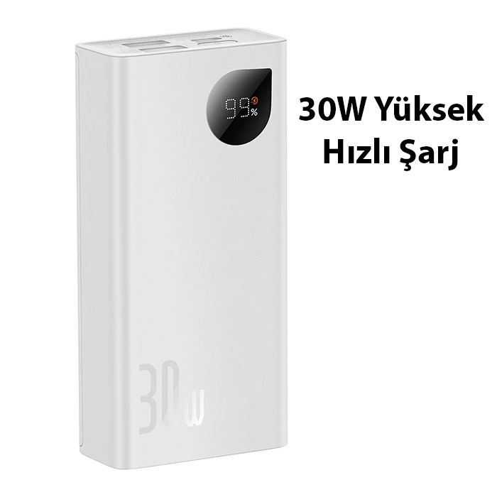 Baseus Adaman2 Digital Display 10000mAh 30W Powerbank Taşınabilir Şarj Cihazı VOOC Edition-(5775)