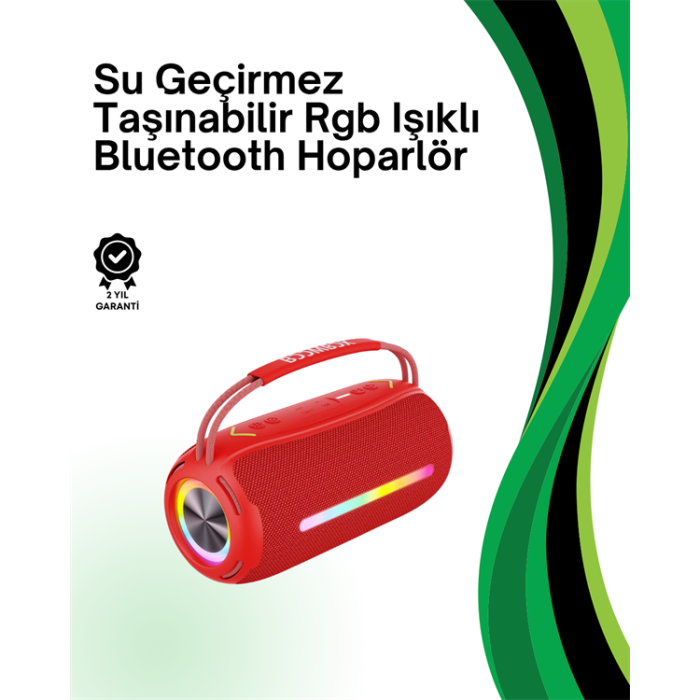 RGB Işıklı Taşınabilir Hoparlör – Çoklu Bağlantı Desteği
