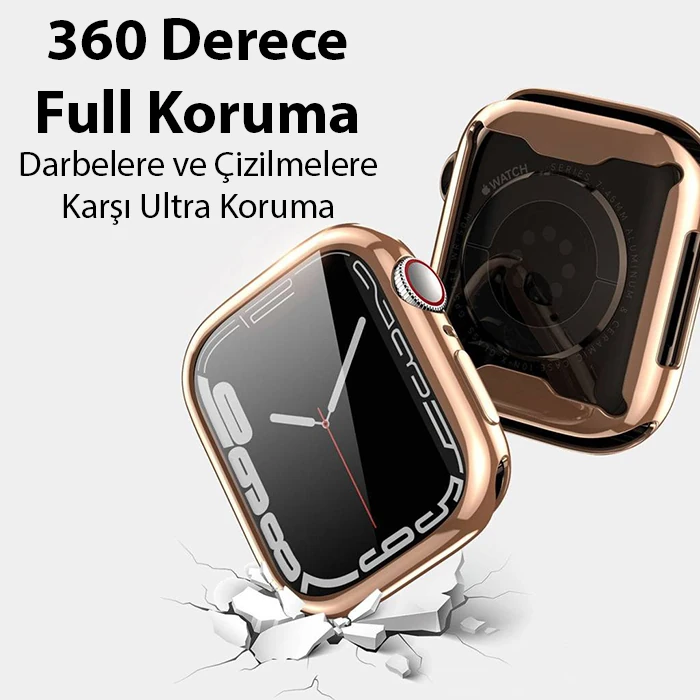 Dux Ducis Samo Series Apple Watch 45mm için Soft TPU Full Koruma Ultra İnce Silikon Kılıf-(5775)