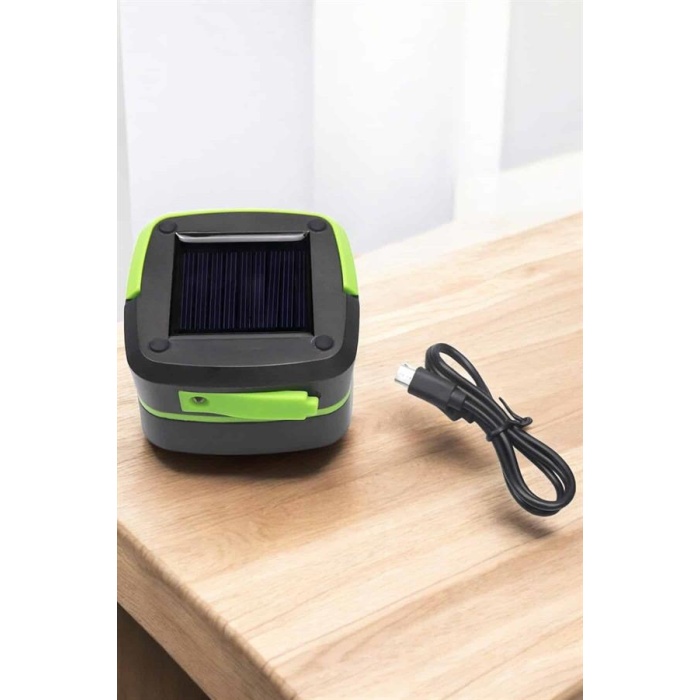 Güneş Enerjili Led Lamba Kamp Lambası Katlanabilir Lamba USB Şarjlı