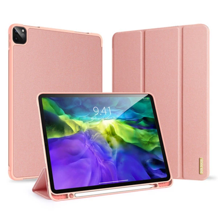 DUX DUCİS iPad Pro 12.9 (2021-2020-2018 )Kılıf Kalem Yerli Soft Tpu Mıknatıslı Domo Series Kılıf-(5775)