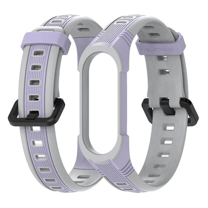 Mijobs Xiaomi Mi Band 5-4 Çift Renk Kayış Kordon-(5775)