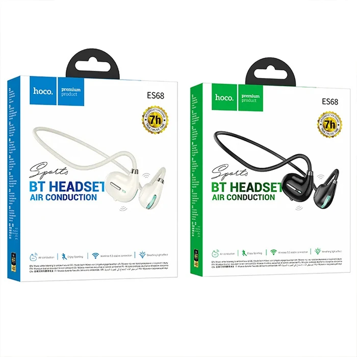 HOCO ES68 Boyun Bantlı Spor Bletooth 5.3 Kulakiçi Kablosuz Kulaklık-(5775)