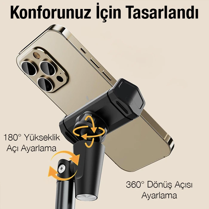 ALLY T8 360° Dönebilen Yükseklik Ayarlı Masa Üstü Telefon Tutucu-(5775)