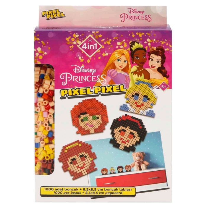 4in1NessiWorld Princess Pixel Pixel Boncuk Aktivite ve Oyuncak Seti