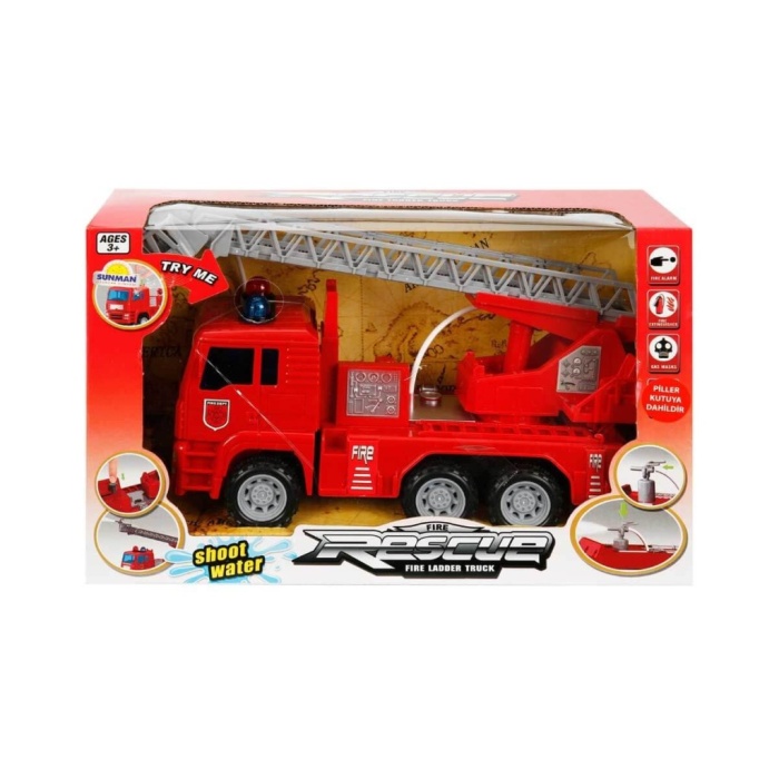 NessiWorld Sesli ve Işıklı Su Fışkırtan İtfaiye Aracı 24 cm