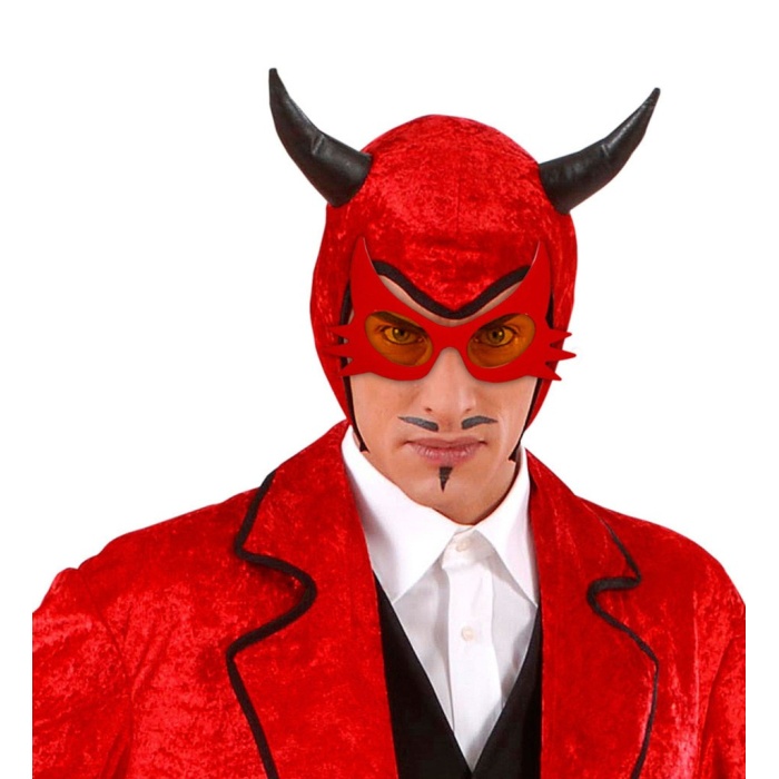 Kırmızı Renk Bıyık Tasarımlı Kedi Gözlüğü 19x11cm