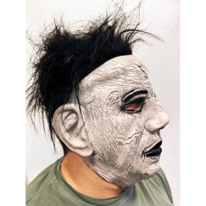 Siyah Saçlı Michael Myers Lateks Yüze Tam Yapışan Et Maske Korku Maskesi NessiWorld