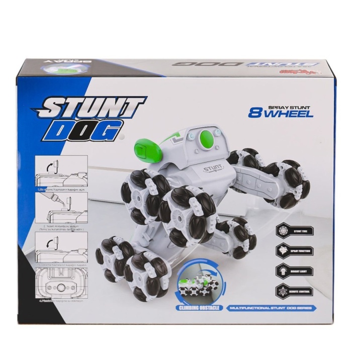 SYR-666-820 Kumandalı Buharlı 8 Teker Stunt Köpek Araba -Vardem Oyuncak
