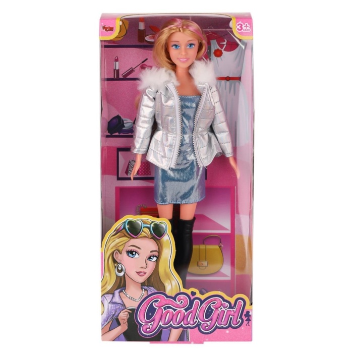 WG-66770 Parlak Elbiseli Ceketli Bebek 29 cm -Vardem