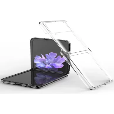 Newface Samsung Galaxy Z Flip 3 Kılıf Fold TPU Silikon - Şeffaf