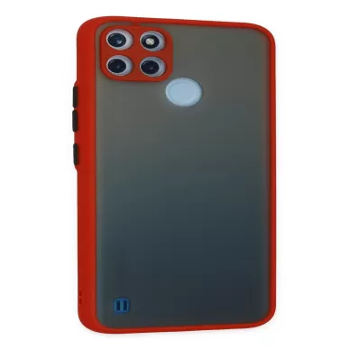 Newface Realme C21Y Kılıf Montreal Silikon Kapak - Kırmızı