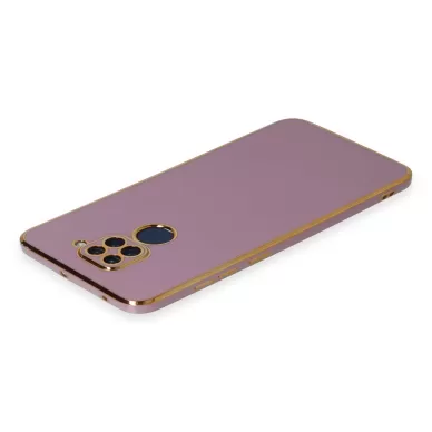 Newface Xiaomi Redmi Note 9 Kılıf Volet Silikon - Mor