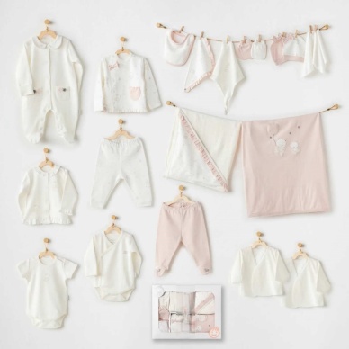 AC25952 Ballerina 20 Parça Hastane Çıkışı Ekru