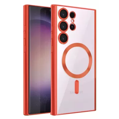 Newface Samsung Galaxy S25 Ultra Kılıf Kross Magneticsafe Kapak - Kırmızı