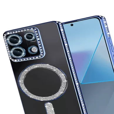 Newface Xiaomi Redmi Note 13 Pro 4G Joke Simli Magneticsafe Kılıf - Mavi