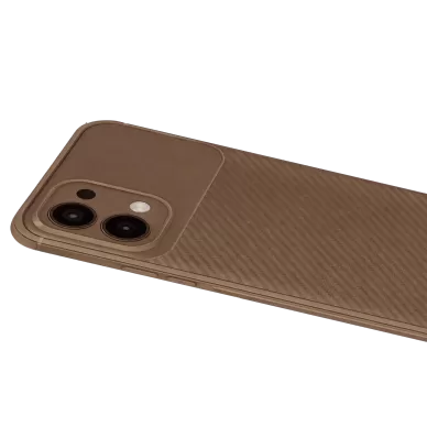 Newface Oppo A6 Pro 4G Auto Focus Karbon Kapak - Kahverengi