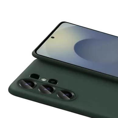 Newface Samsung Galaxy S26 Ultra Nano içi Kadife Silikon - Koyu Yeşil