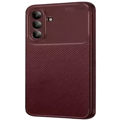 Newface Samsung Galaxy A26 Kılıf Auto Focus Karbon Kapak - Bordo