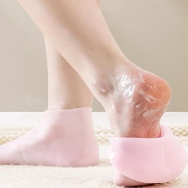 Silikon Nemlendirici Çorap Ayak Bakım Çorabı Pembe