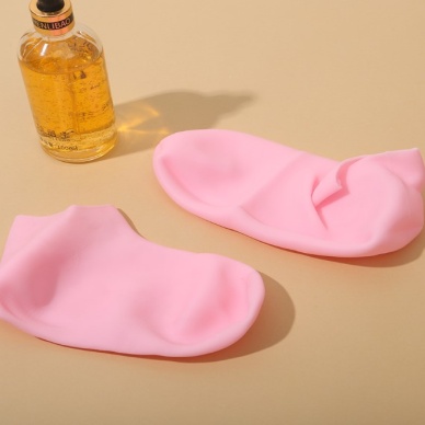 Silikon Nemlendirici Çorap Ayak Bakım Çorabı Pembe