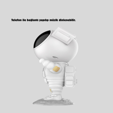 Astronot Projeksiyon Lambası Bluetooth Müzikli ve Uzaktan Kumandalı