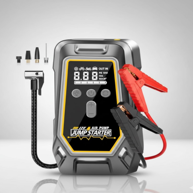 Lastik Şişirme Powerbank Özellikli Taşınabilir Cihaz