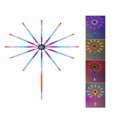 Uygulama Destekli RGB LED Havai Fişek Duvar Aydınlatması