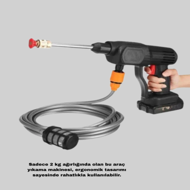 Taşınabilir Akülü Araba Yıkama Makinesi 1.7 MPa Basınçlı ve Ergonomik Tasarımlı