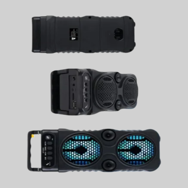 LED Işıklı Kablosuz Hoparlör – Bluetooth FM Radyolu Taşınabilir Şarjlı