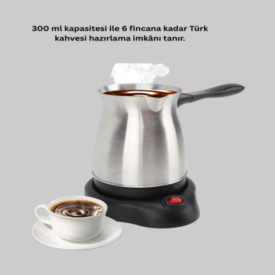 800W Paslanmaz Elektrikli Cezve Gizli Rezistans ve Ergonomik Kulp