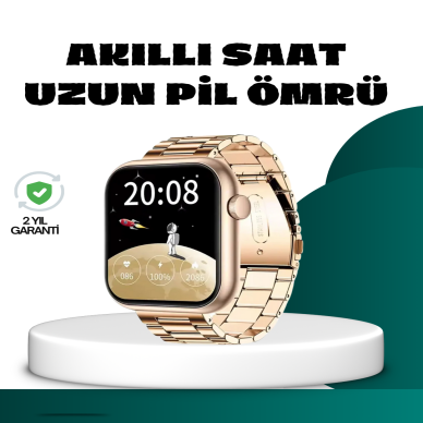 Bluetooth Arama Özellikli Akıllı Saat Uzun Pil Ömürlü