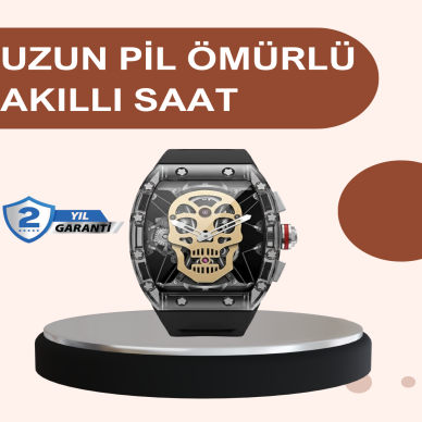 Uzun Pil Ömürlü Akıllı Saat Günlük ve Spor Kullanım