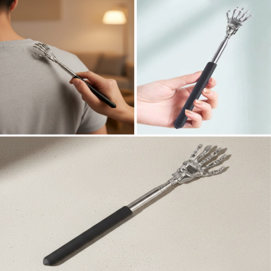 Teleskopik El Masaj ve Sırt Kaşıma Aleti Seyahat Dostu Kompakt Tasarım