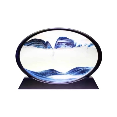 Kum Saati Yuvarlak Şık Kum Tablosu Dekoratif Kum Sulu Kum Saati