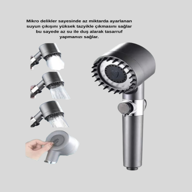 Masaj Uçlu Yüksek Basınçlı Duş Başlığı Spa Etkili