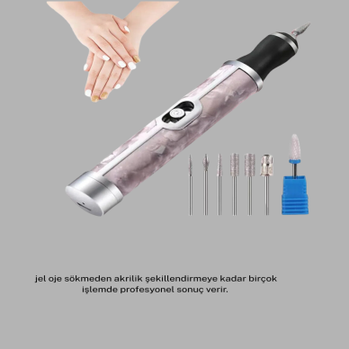 20.000 RPM Tırnak Matkabı + Mini LED Oje Kurutma Cihazı Seti