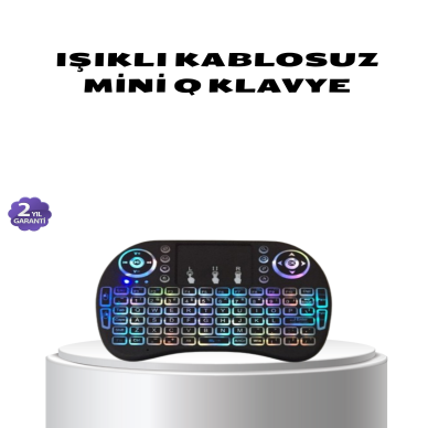 Işıklı Q Klavye – Entegre Touchpad Ergonomik Tasarım ve Türkçe Karakter Desteği