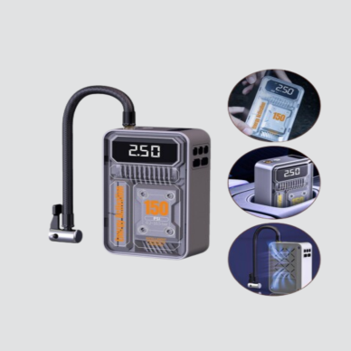 Şarjlı Kablosuz Hava Pompası – 150 PSI Basınç LED Ekran ve 6000mAh Batarya