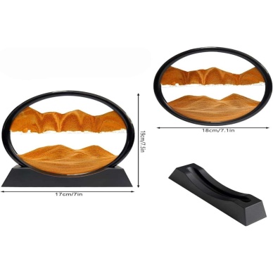 Dekoratif Sulu Kum Saati Ofis Masa Üstü Ev Yuvarlak Kum Saati