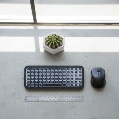 RGB Işıklı Kablosuz Mini Klavye 10 mm İnce Gövde