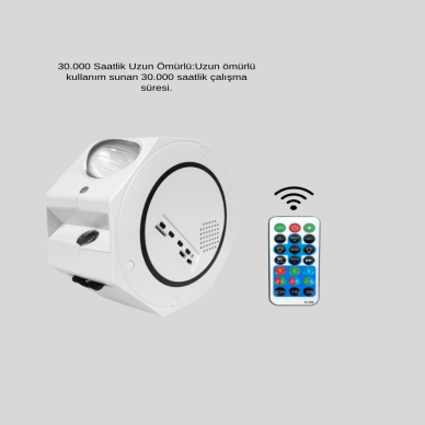 Romantik Atmosfer İçin Yıldızlı Gökyüzü LED Projektör